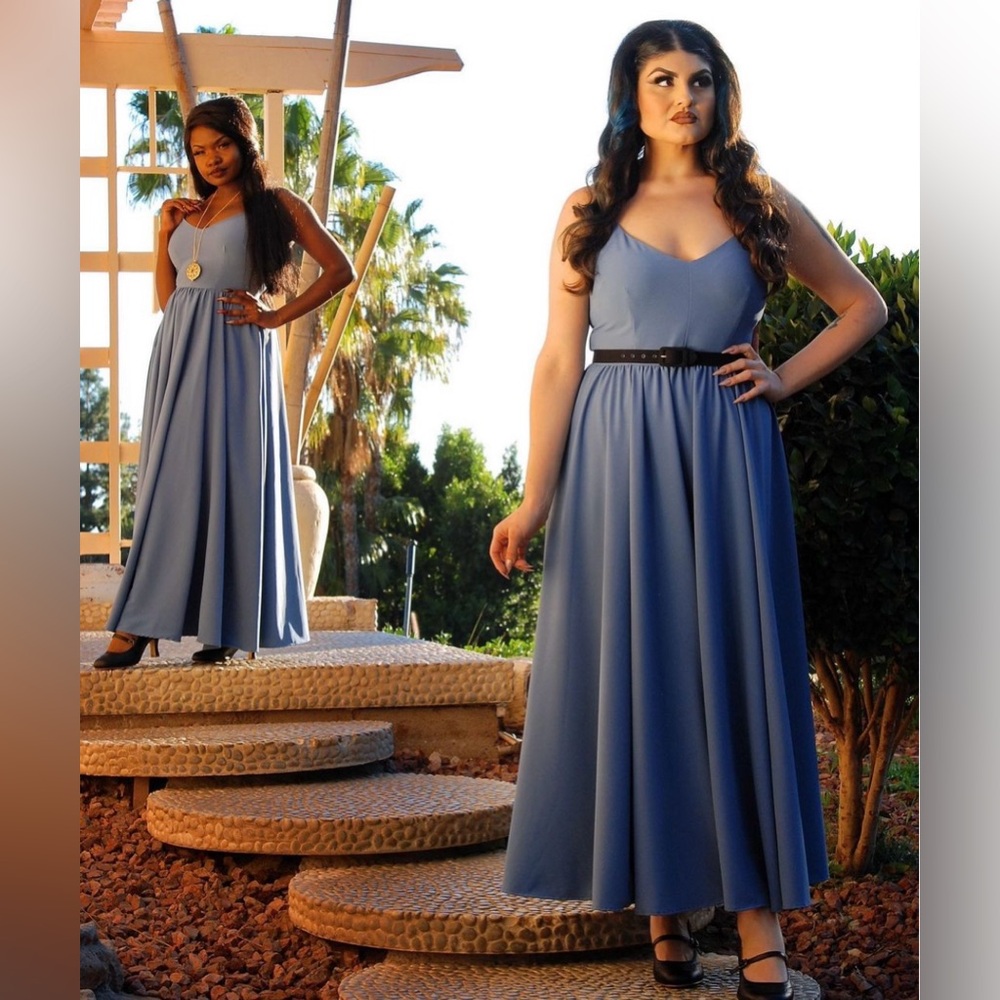 NWT PUG Dusty Blue Amalie Dress
